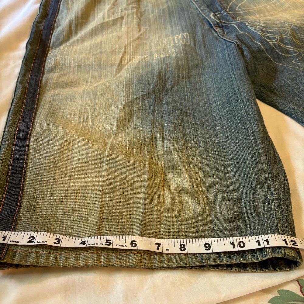 Indigo Red NWOT Mens Faded Farwest Color Industrial Denim Flex Shorts Size 40 - Picture 12 of 15